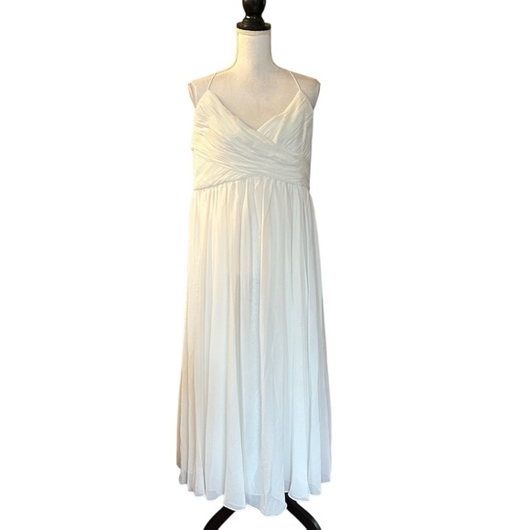 NEW IEENA FOR MAC DUGGAL Faux Wrap Sleeveless Flowy Midi Dress SZ Large Event - Picture 2 of 13